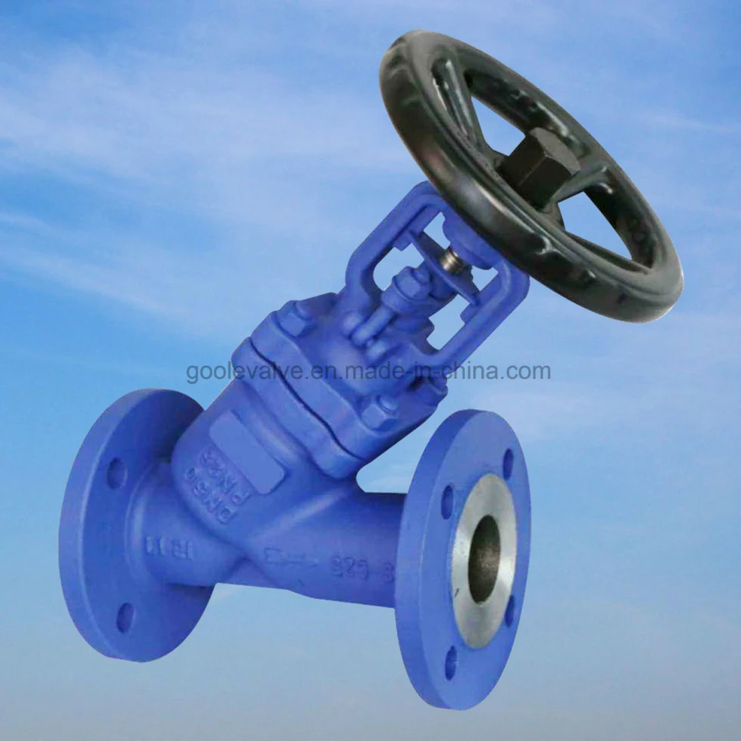 DIN Standard Flanged / Butt Welded Ends Y Pattern Bellow Sealed Globe Valve