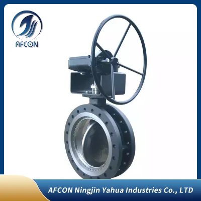 DIN BS JIS Flange Di Ci Wcb Body Double Flange Hard Soft Seal Double Triple Offset Eccentric Butterfly Valve