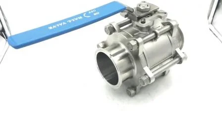 Sanitary Stainless Steel Threaded Three-Pieces Ball Valve