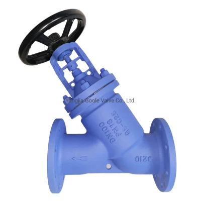 DIN Standard Flanged / Butt Welded Ends Y Pattern Bellow Sealed Globe Valve